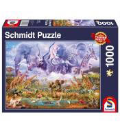 Puzzle  Schmidt Spiele 1000 el. Premium Quality - Zwierzęta przy wodopoju