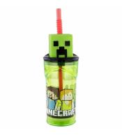Kubek z rurką Minecraft Creeper 360 ml