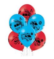 Zestaw balonów z nadrukiem pojazdów ratunkowych