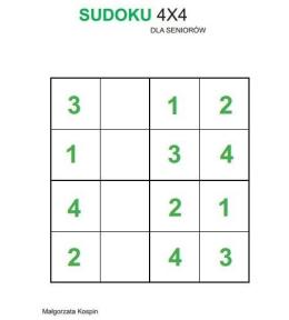 Sudoku 4x4 dla seniorów