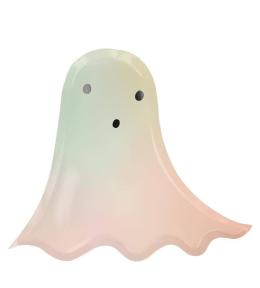 Talerzyki papierowe Meri Meri - Pastel Halloween Duszek