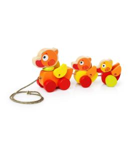 Drewniane kaczuszki do ciągnięcia Cubika