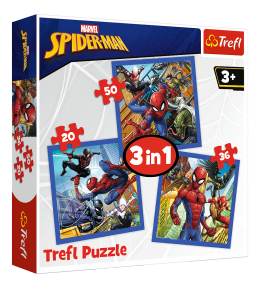 Puzzle 3w1 Trefl Spider-Man Pajęcza Siła