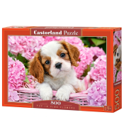 Puzzle Castorland 500 el. - Pup in Pink Flowers