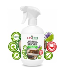 LAVECO Naturalny Płyn do Czyszczenia Kuchni 0,5l - Zielona cytryna i lawenda