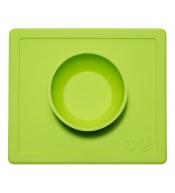 EZPZ Silikonowa miseczka 2w1 z podkładką  kolor zielony  Happy Bowl