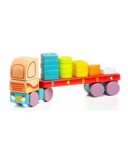 Cubika Ciężarówka z klockami o różnych kształtach