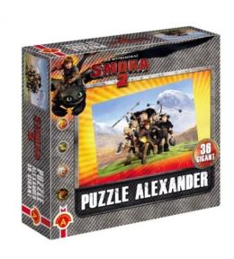 Puzzle gigant Aleksamder 36el. Jak Wytresować Smoka 2 - Ekipa w górach