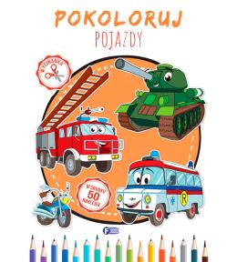 Pokoloruj pojazdy plus 50 naklejek