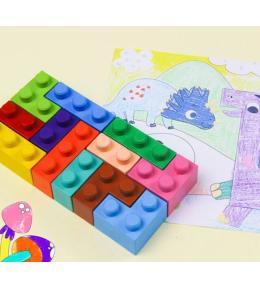 Kredki klocki Avenir - Blocks 'N' Crayons Dinozaury