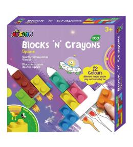 Kredki klocki Avenir - Blocks 'N' Crayons Kosmos