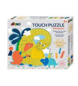 Drewniane puzzle sensoryczne Avenir Dinozaury