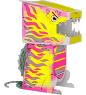 Kolorowanka 3D Cube Head Monumi - Spinosaurus