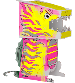 Kolorowanka 3D Cube Head Monumi - Spinosaurus