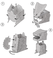 Kolorowanka 3D Cube Head Monumi - Spinosaurus