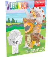 Kolorowanka 3D Cube Head Monumi - Triceratops