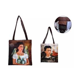 Torba na ramię Carmani - Frida Kahlo, Autoportret z papugami, Autoportret z małą małpką