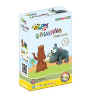 Jumping Clay zestaw kreatywny Sawanna - Nosorożec