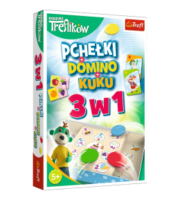 Gra rodzinna 3w1 Domino Pchełki Kuku - Rodzina Treflików