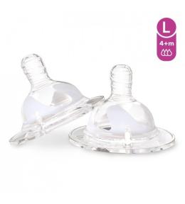 Twistshake smoczek antykolkowy do butelki L 4m+ 2 szt. szybki przepływ
