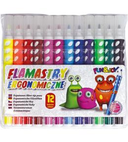 Flamastry ergonomiczne Fun&Joy12 szt.