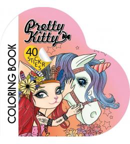 Kolorowanka Pretty Kitty z naklejkami Serce