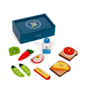 Drewniany Lunch box do zabawy, petrol, Mamamemo