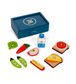 Drewniany Lunch box do zabawy, petrol, Mamamemo
