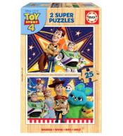 Puzzle 2x25, Toy Story 4 (drewniane) - uszkodzone opakowanie-