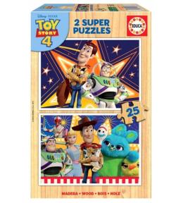 Puzzle drewniane Educa 2x25, el. - Toy Story 4 ---uszkodzone opakowanie--- Puzzle drewniane Educa 2x25, el. - Toy Story 4 ---uszkodzone opakowanie---
