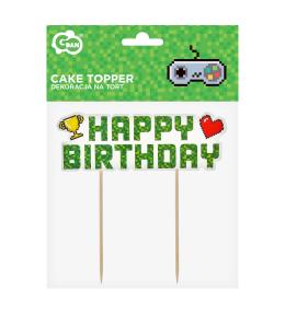 Dekoracja na tort GoDan - Game On, Happy birthday Dekoracja na tort GoDan - Game On, Happy birthday