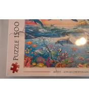 Puzzle Trefl Premium Quality 1500 el. - Rodzina delfinów ---uszkodzone opakowanie--- Puzzle Trefl Premium Quality 1500 el. - Rodzina delfinów ---uszkodzone opakowanie---