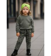 Minoti legginsy baggy dla dziewczynki – szare w gwiazdki, rozmiar 98/104