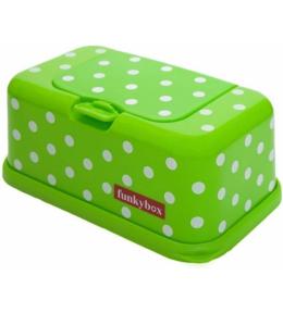 Pojemnik na mokre chusteczki Funkybox - Lime Green Dots
