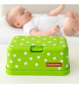 Funkybox Lime w Kropki – Pojemnik na Chusteczki Nawilżane Funkybox Lime w Kropki – Pojemnik na Chusteczki Nawilżane