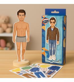 Magnetyczna Lalka Chłopiec – Ubieranka z 27 Elementami + Podstawka – Jiri Models