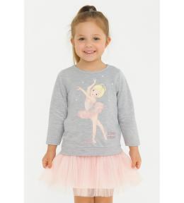 Bluzka Top Model 3 lata – Bawełniana z Baletnicą Style Princess Szara