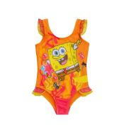 Kostium kąpielowy dziewczęcy 3 lata SpongeBob z falbankami jednoczęściowy