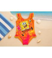 Kostium kąpielowy dziewczęcy 3 lata SpongeBob z falbankami jednoczęściowy