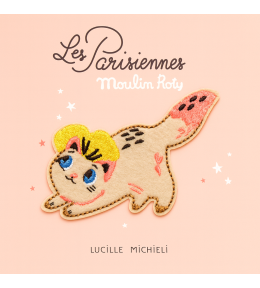 Moulin Roty naszywka kot Les Parisiennes 7 cm haftowana Moulin Roty naszywka kot Les Parisiennes 7 cm haftowana