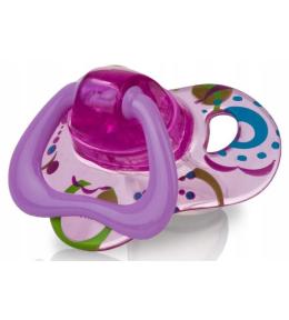 Nuby Smoczek silikonowy 6m+ | Bezpieczny, wentylowany i masujący