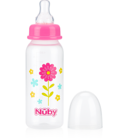 Nuby Dekor Butelka 240 ml | Kolorowa, antykolkowa i szczelna Nuby Dekor Butelka 240 ml | Kolorowa, antykolkowa i szczelna