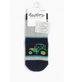 Ewers Stoppi Soft-Steps – skarpetki antypoślizgowe dziecięce traktor rozm 18-19