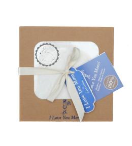 Zestaw 2 kocyków bambusowych 75x75cm - Króliczek