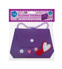 Filcowa torebka do ozdabiania ToysInn - Fioletowa