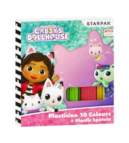 Plastelina falista 10 kolorów ze szpatułką Koci Domek Gabi