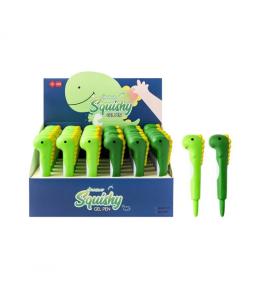 Długopis żelowy niebieski Squishy Dino