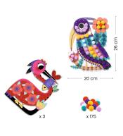 Zestaw kreatywny Djeco Obrazki z Pomponów - Ptaszki