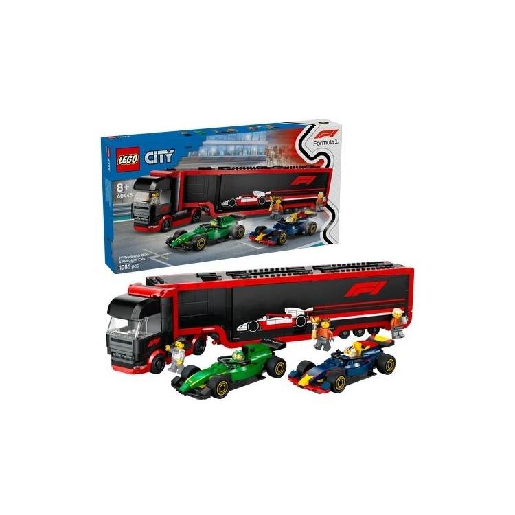 LEGO(R) CITY 60445 Ciężarówka z bolidami RB20 i AMR2
