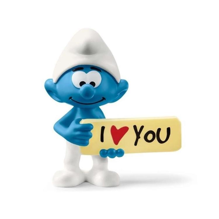 Smerf z napisem I Love You